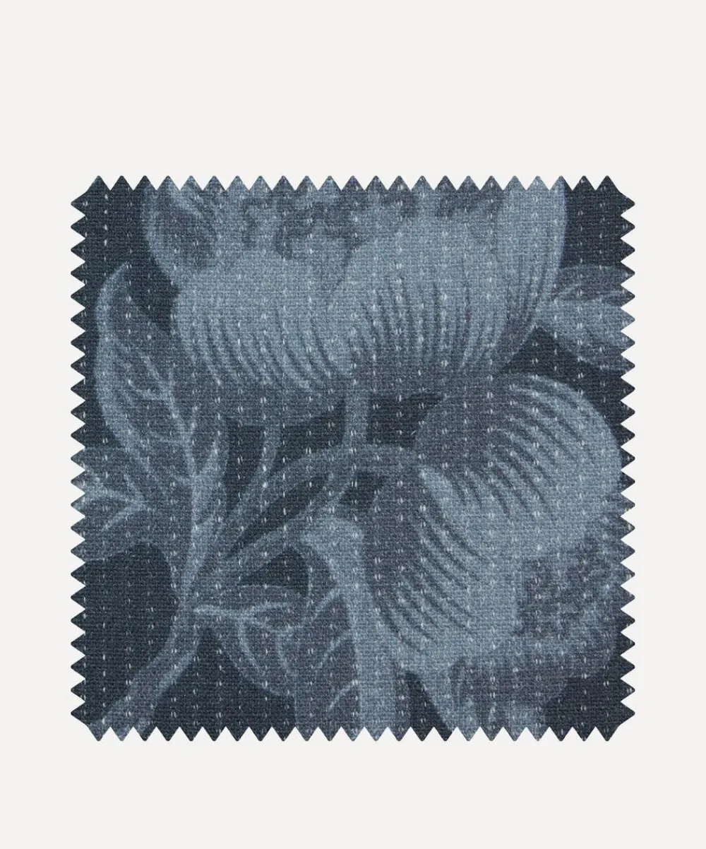 Liberty Interiors Furnishing Fabrics^Fabric Swatch - Porcelain Flower in Ink