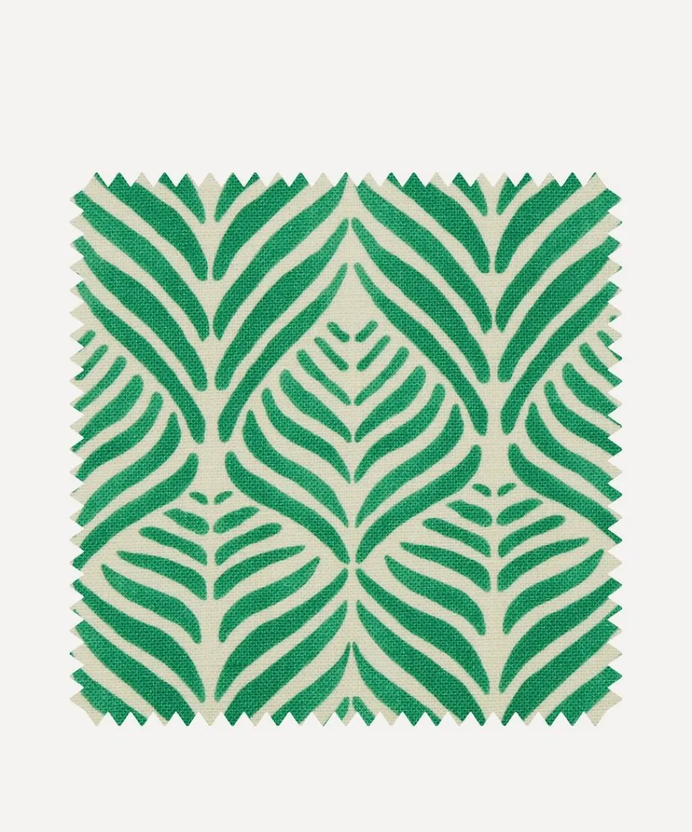 Liberty Interiors Furnishing Fabrics^Fabric Swatch - Quill Landsdowne Linen in Jade