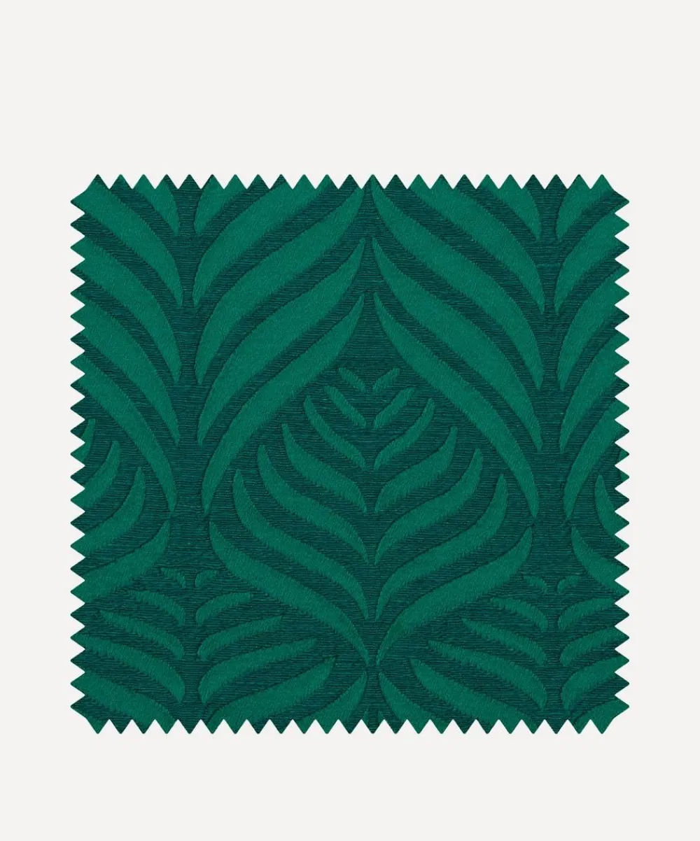 Liberty Interiors Furnishing Fabrics^Fabric Swatch - Quill Weave Yarn Jacquard in Jade