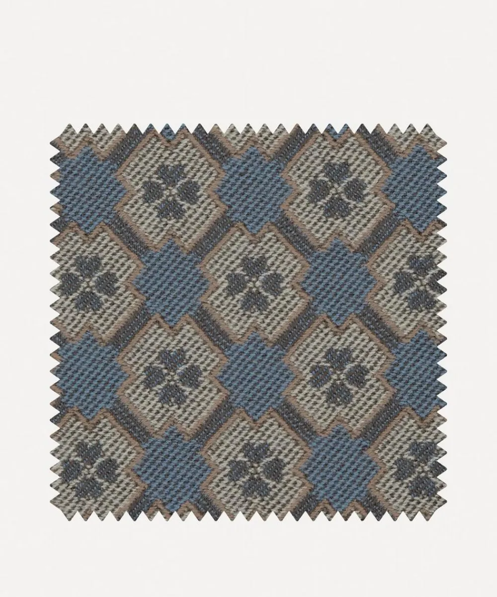 Liberty Interiors Furnishing Fabrics^Fabric Swatch - Remy Rose Wool in Flax Flower