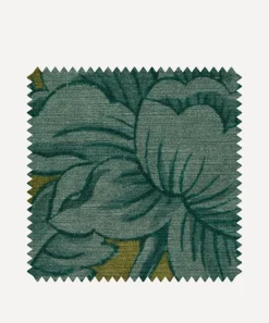 Liberty Interiors Furnishing Fabrics^Fabric Swatch - Sambourne Vine Downley Velvet in Kelp