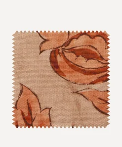 Liberty Interiors Furnishing Fabrics^Fabric Swatch - Sambourne Vine Wycombe Linen in Cinnabar