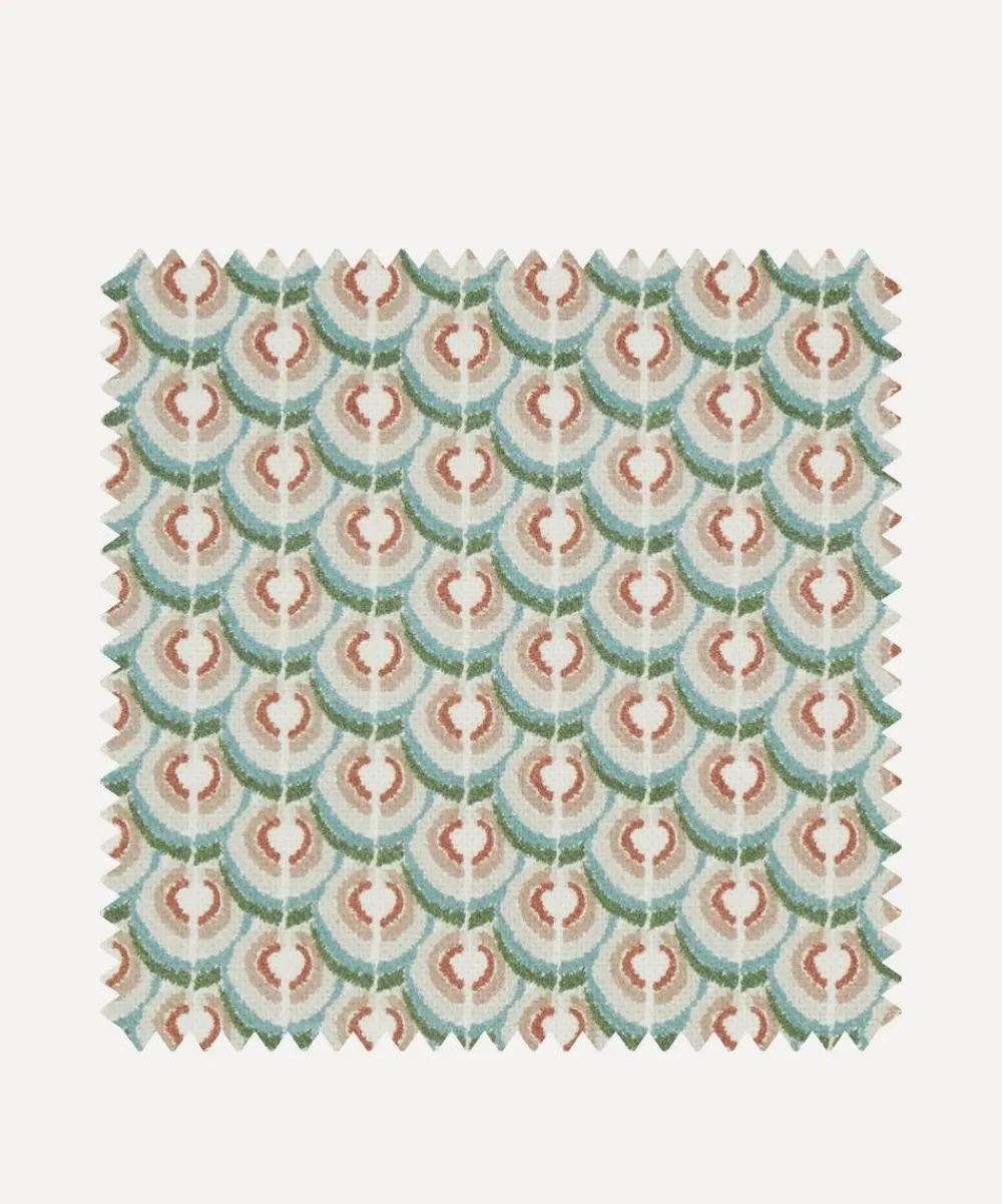 Liberty Interiors Furnishing Fabrics^Fabric Swatch - Scallop Spot Cotton in Robins Egg