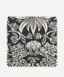 Liberty Interiors Furnishing Fabrics^Fabric Swatch - Strawberry Meadowfield Vintage Velvet in Pewter Dark