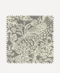 Liberty Interiors Furnishing Fabrics^Fabric Swatch - Strawberry Meadowfield Emberton Linen in Pewter