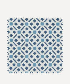 Liberty Interiors Furnishing Fabrics^Fabric Swatch - Tapestry Trellis Cotton in Lapis
