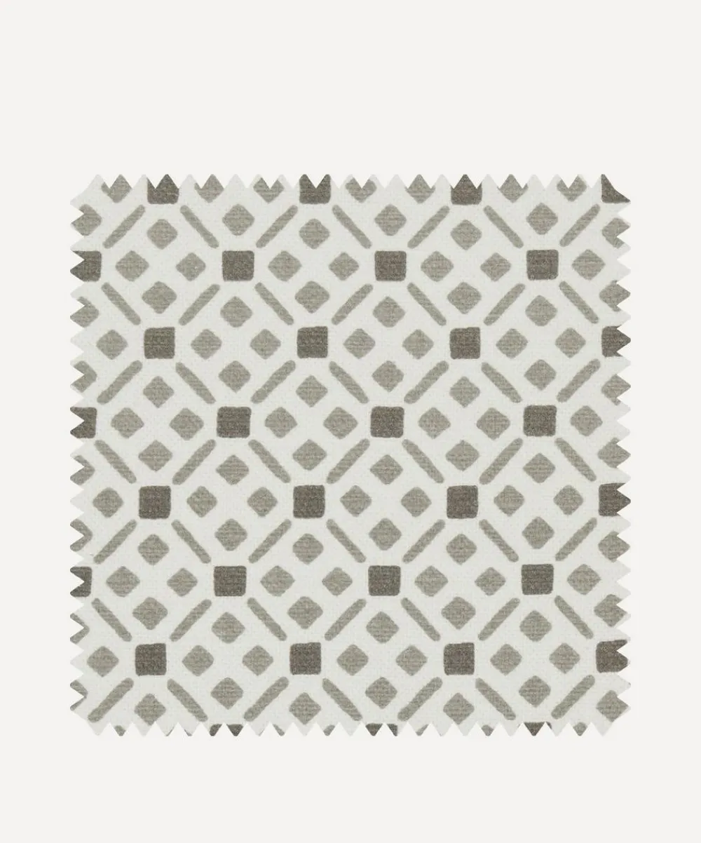 Liberty Interiors Furnishing Fabrics^Fabric Swatch - Tapestry Trellis Cotton in Flax