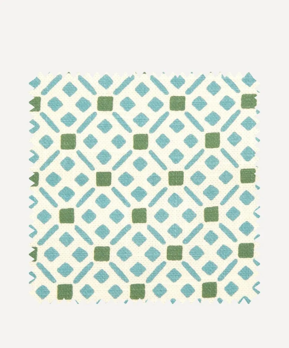 Liberty Interiors Furnishing Fabrics^Fabric Swatch - Tapestry Trellis Cotton in Purslane