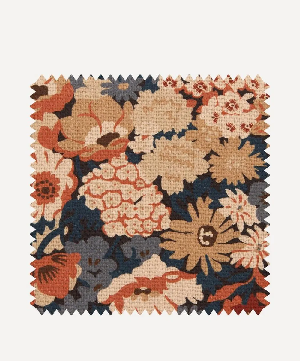 Liberty Interiors Furnishing Fabrics^Fabric Swatch - Thorpe House Linen in Madder