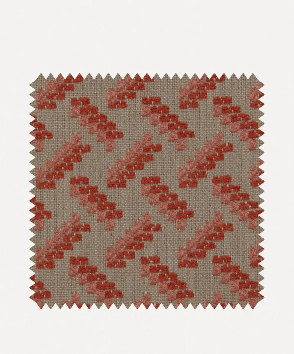 Liberty Fabrics Furnishing Fabrics|Furnishing Fabrics^Fabric Swatch - Tudor Brick in Lacquer