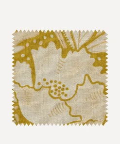 Liberty Interiors Furnishing Fabrics^Fabric Swatch - Tudor Poppy Wycombe Linen in Yarrow