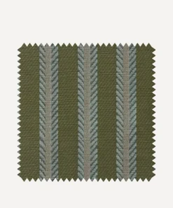 Liberty Interiors Wallpaper|Wallpaper^Fabric Swatch - Twill Stripe in Kelp