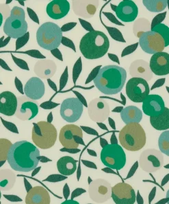 Liberty Interiors Furnishing Fabrics^Fabric Swatch - Wiltshire Blossom Wellington Velvet in Jade