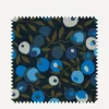 Liberty Interiors Furnishing Fabrics^Fabric Swatch - Wiltshire Blossom Wellington Velvet in Lapis Dark