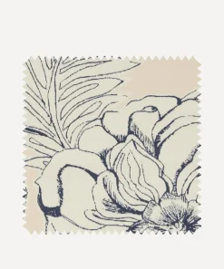 Liberty Interiors Furnishing Fabrics^Fabric Swatch - Zennor Arbour Chesham Sateen in Pewter Plaster Pink