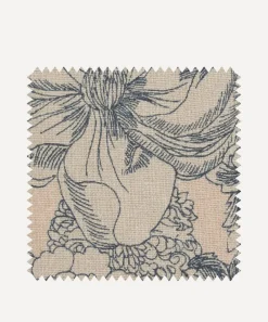 Liberty Interiors Furnishing Fabrics^Fabric Swatch - Zennor Arbour Ladbroke Linen in Pewter Plaster Pink