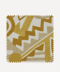Liberty Interiors Furnishing Fabrics^Fabric Swatch - Zig Zag Linen in Sahara