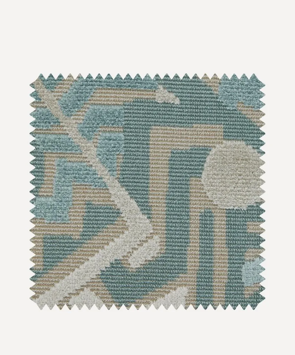Liberty Interiors Furnishing Fabrics^Fabric Swatch - Zig Zag Velvet in Innocent