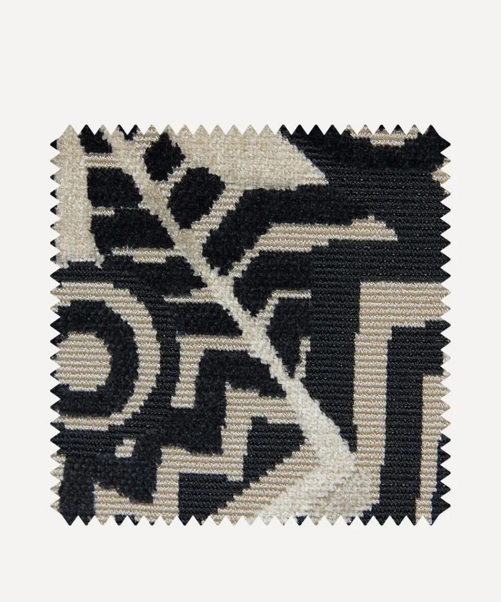 Liberty Interiors Furnishing Fabrics^Fabric Swatch - Zig Zag Velvet in Piccadilly