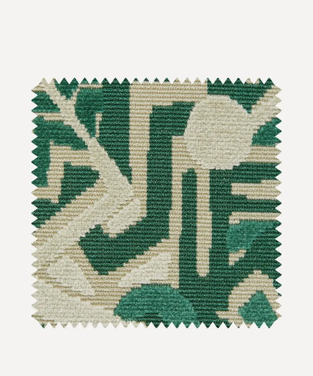 Liberty Interiors Furnishing Fabrics^Fabric Swatch - Zig Zag Velvet in Cetona