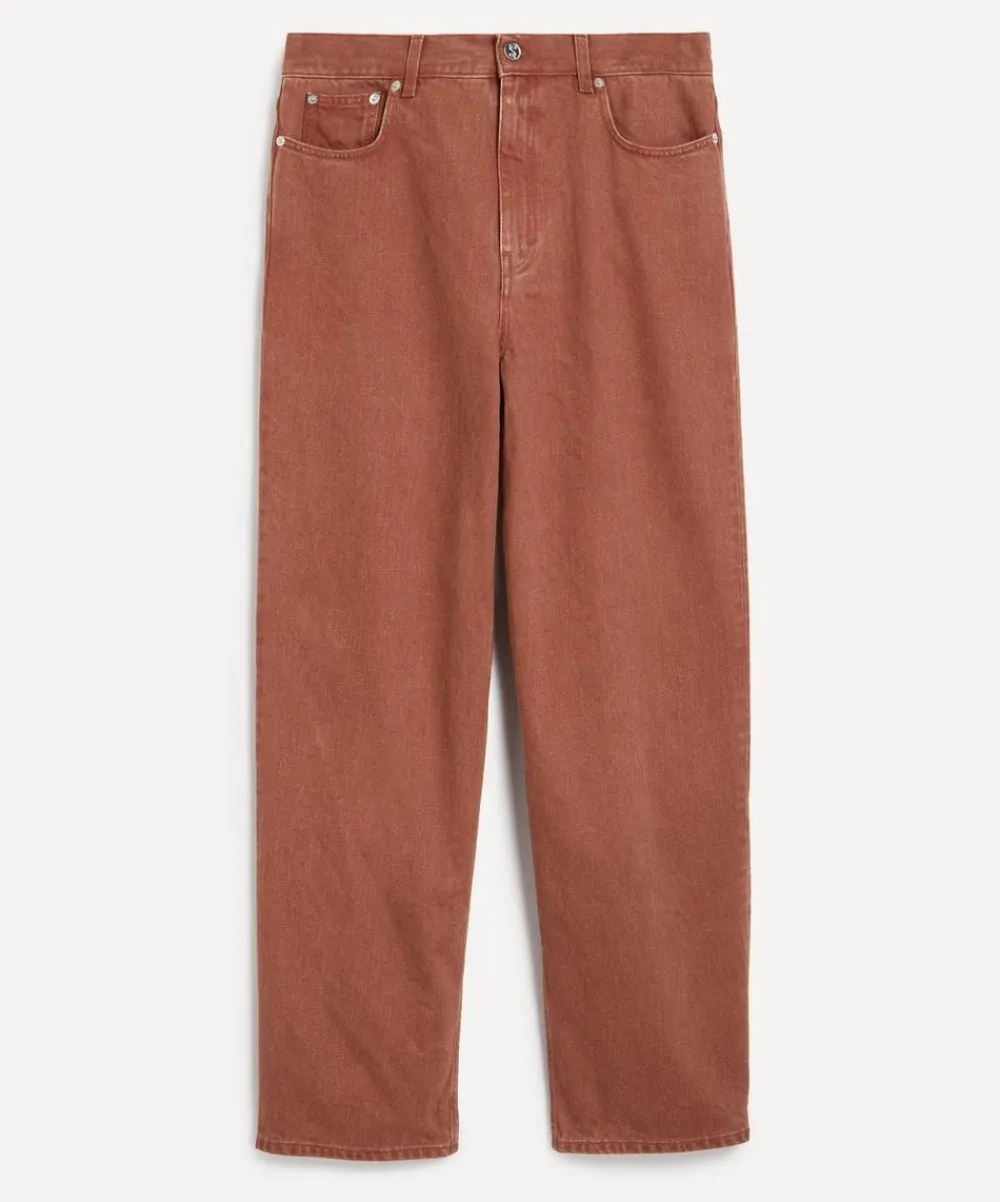 Séfr Jeans^Faded Red Wide Cut Jeans