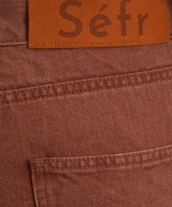 Séfr Jeans^Faded Red Wide Cut Jeans