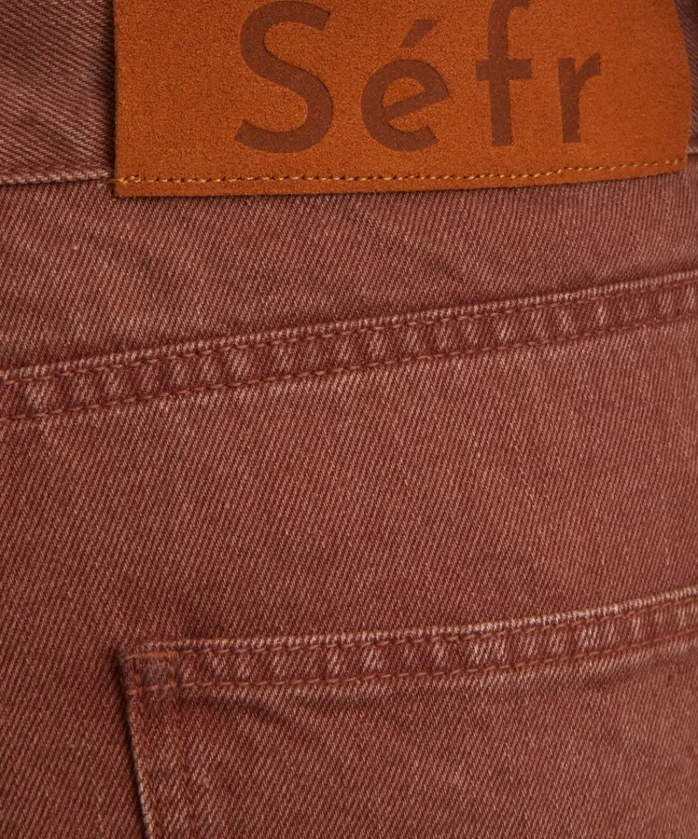 Séfr Jeans^Faded Red Wide Cut Jeans