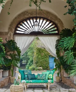 Liberty Interiors Furnishing Fabrics^Fantasia Jungle Easton in Jade – Outdoor