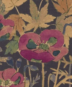 Liberty Interiors Furnishing Fabrics^Faria Flowers Vintage Velvet in Dragonfly