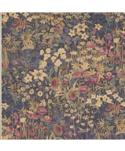 Liberty Interiors Furnishing Fabrics^Faria Flowers Vintage Velvet in Dragonfly