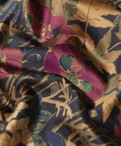 Liberty Interiors Furnishing Fabrics^Faria Flowers Vintage Velvet in Dragonfly