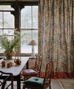 Liberty Interiors Furnishing Fabrics^Faria Flowers Wycombe Linen in Lichen