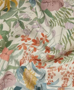 Liberty Interiors Furnishing Fabrics^Faria Flowers Wycombe Linen in Lichen