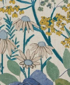 Liberty Interiors Furnishing Fabrics|Furnishing Fabrics^Faria Flowers Wycombe Linen in Lapis