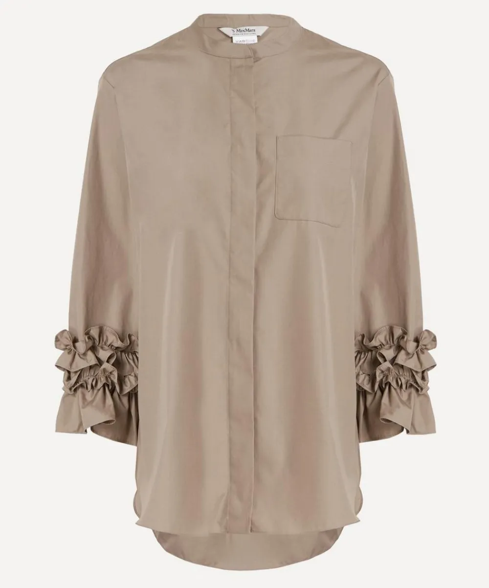 S Max Mara Tops^Favola Flared Poplin Shirt