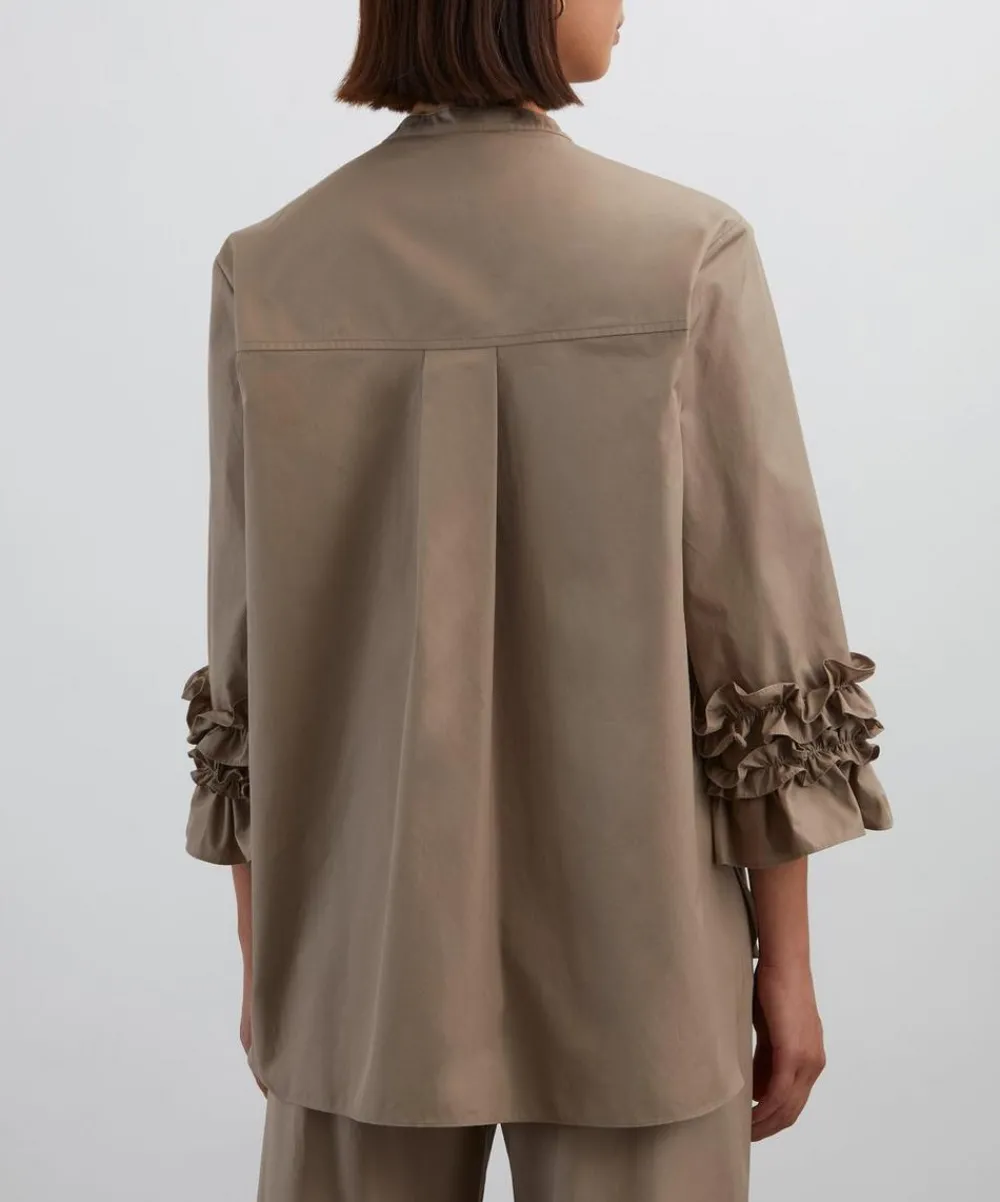 S Max Mara Tops^Favola Flared Poplin Shirt