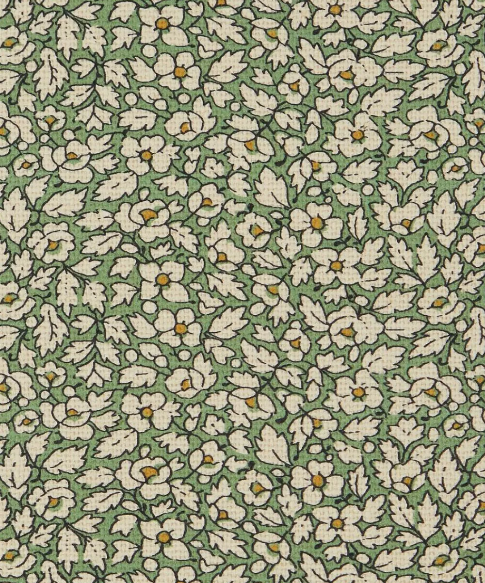 Liberty Interiors Furnishing Fabrics^Feather Petals Linen in Artichoke