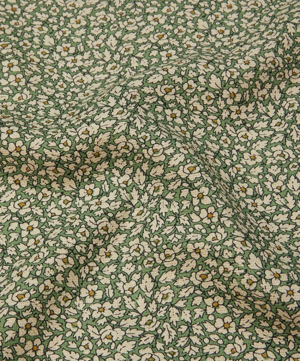 Liberty Interiors Furnishing Fabrics^Feather Petals Linen in Artichoke