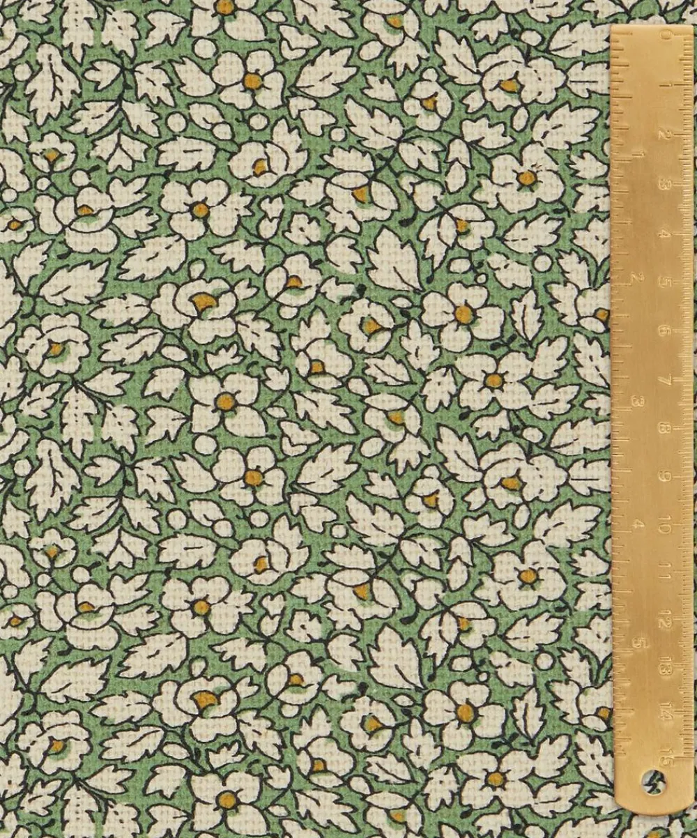 Liberty Interiors Furnishing Fabrics^Feather Petals Linen in Artichoke
