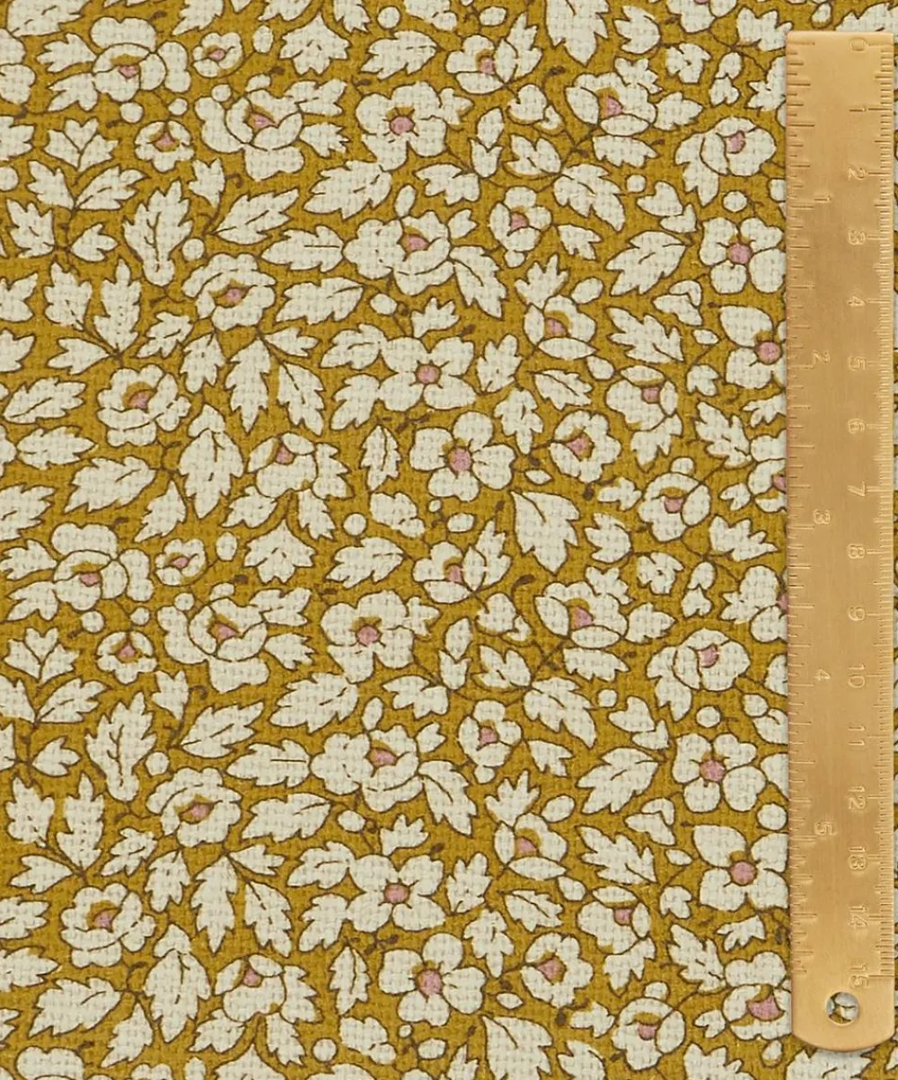 Liberty Interiors Furnishing Fabrics^Feather Petals Linen in Fennel