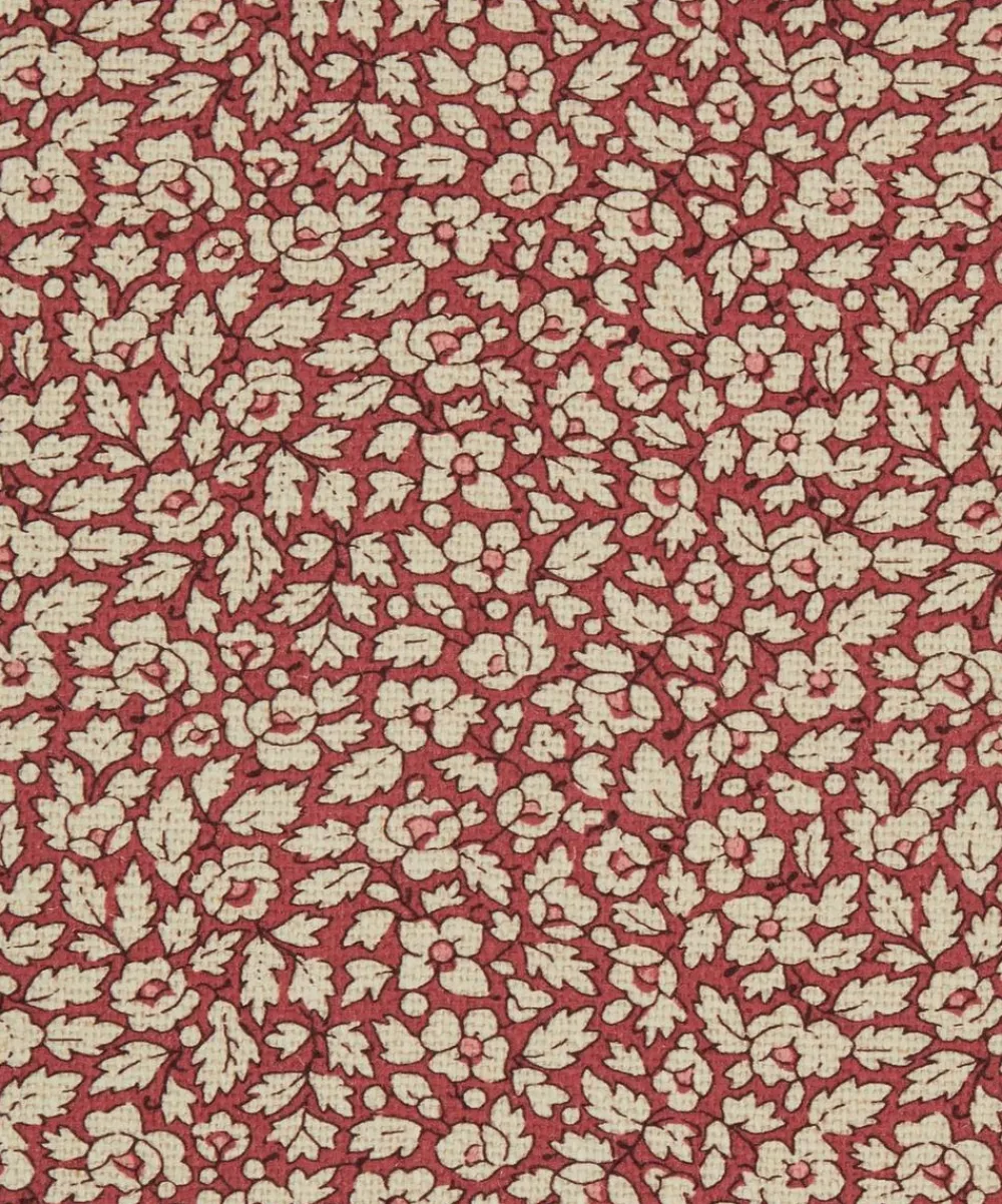 Liberty Interiors Furnishing Fabrics^Feather Petals Linen in Red Lac