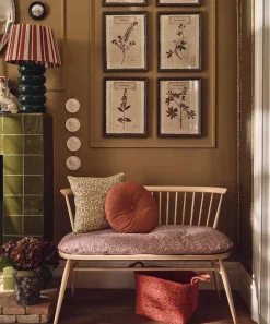 Liberty Interiors Furnishing Fabrics^Feather Petals Linen in Red Lac