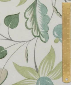 Liberty Interiors Furnishing Fabrics^Feather Trail Linen in Jade
