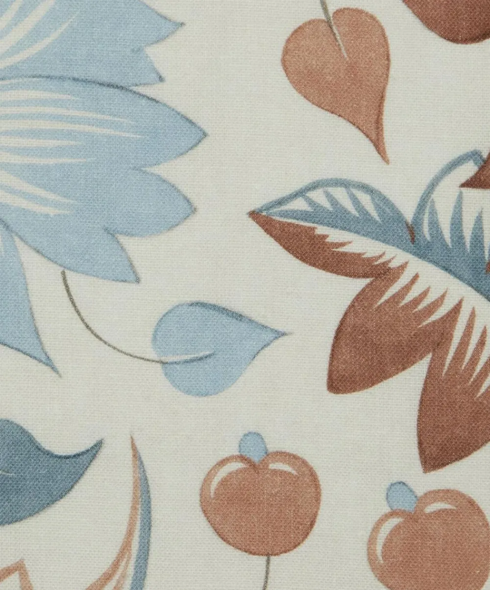 Liberty Interiors Furnishing Fabrics^Feather Trail Linen in Lapis