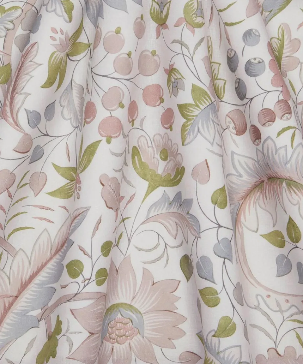 Liberty Interiors Furnishing Fabrics^Feather Trail Linen in Lichen