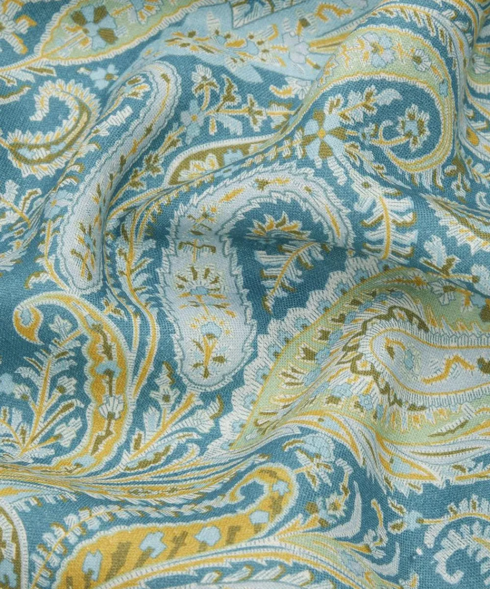 Liberty Interiors Furnishing Fabrics^Felix Raison Chiltern Linen in Lichen Sage