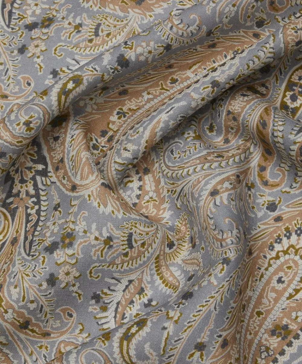 Liberty Interiors Furnishing Fabrics^Felix Raison Cotton Velvet in Pewter