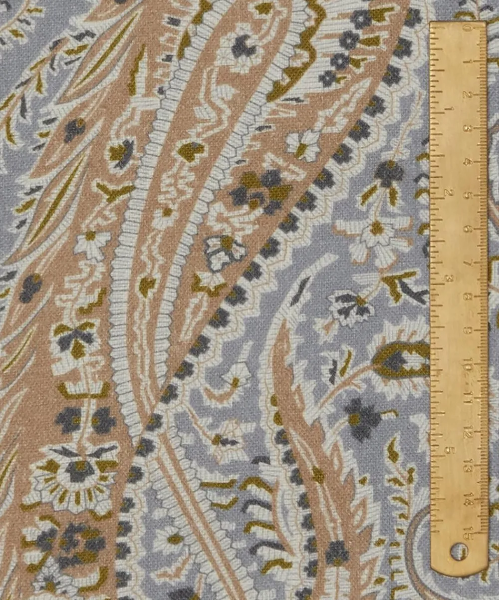 Liberty Interiors Furnishing Fabrics^Felix Raison Cotton Velvet in Pewter