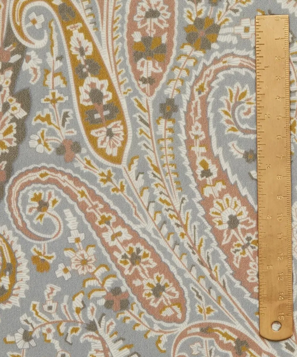 Liberty Interiors Furnishing Fabrics^Felix Raison Cotton Velvet in Pewter