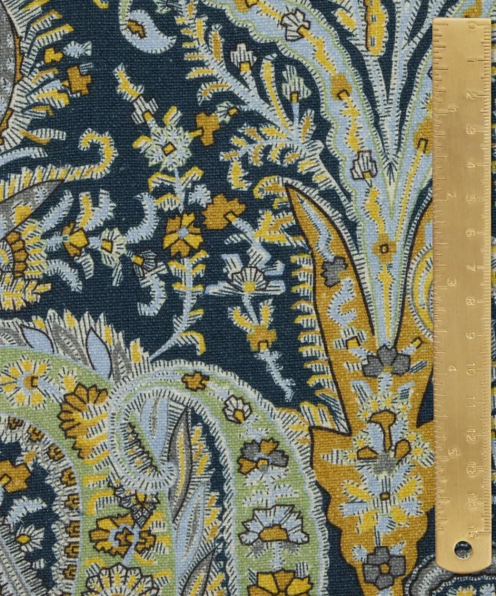 Liberty Interiors Furnishing Fabrics^Felix Raison Emberton Linen in Lichen Bright
